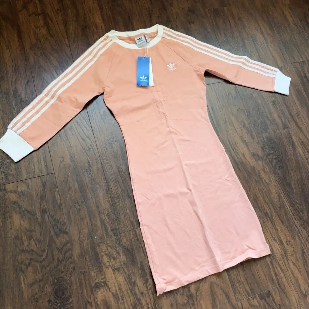 Adidas Originals Womens 3-Stripes Dress dust pink DV2565 - Picture 12 of 16